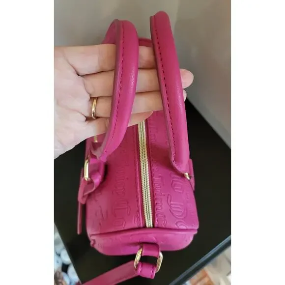 JUICY COUTURE Bag Speedy Satchel - Hot Pink & Matching Wristlet - Picture 13 of 16